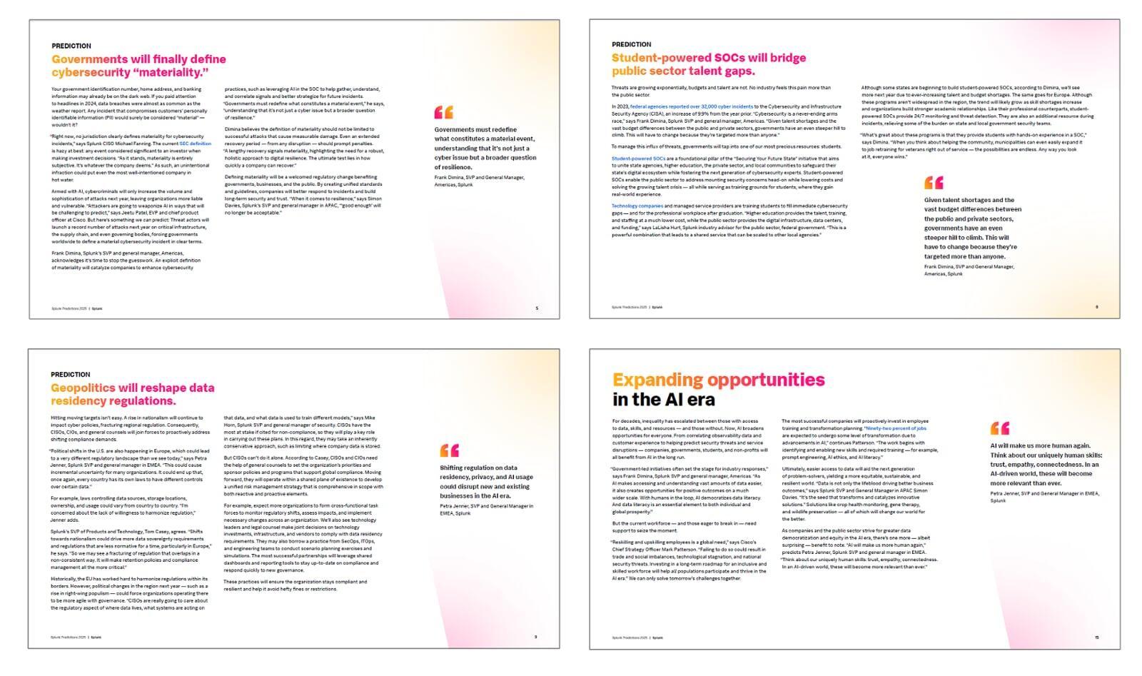2025 Splunk Cybersecurity Predictions.